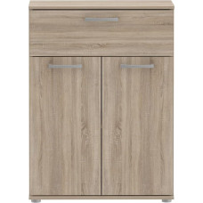 Forte NIKO Chest of Drawers with 1 Drawer and 2 Doors, Sonoma Oak, W x H x D: 59.9 x 81.7 x 28.9 cm