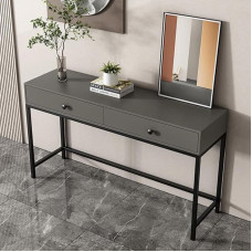 NIZAME Metal Hallway Console Sofa Table with 2 Drawers, Decorative Metal Console Table, Entrance Porch Table, Accent Table for Living Room, Hallway (Colour: Style 4, Size: 80 x 30 x 85 cm)