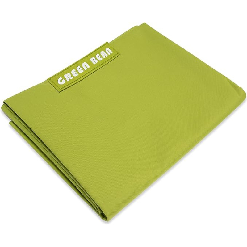 Green Bean Square XL Giant Bean Bag Cover, 120 x 160 cm, PVC Cover, Indoor and Outdoor Bean Bag Cover, Bean Bag Cover, Bean Bag Cover without Filling, Lounge Chair Cover, Washable, Green