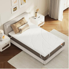 Sweetnight Topper 120 x 200 cm, 5 cm Height Mattress Topper Made of Gel Memory Foam, Oeko-Tex Certified, Breathable Mattress Topper, Mattress Topper for Caravan Sofa Bed, Removable and Washable Cover