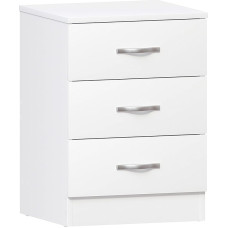Home Discount White Chest of Drawers, 3 Drawer White