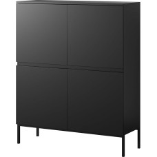 Selsey Bemmi Chest of Drawers 100 cm 4 Doors 8 Compartments Black Legs