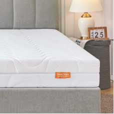 Sweetnight Mattress Cold Foam Mattress, Orthopaedic Point Elastic Mattress, 2-in-1 Hardness (H3 & H4), with Washable Microfiber Cover, 4-Sided Zip, Height 18 cm
