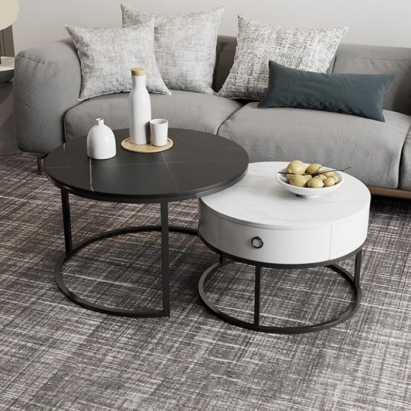 Modern Slate Coffee Table Stackable 24