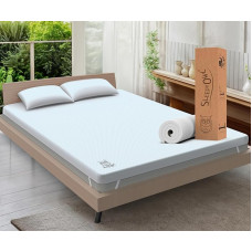 Sleepy Owl 5 cm Memory Foam Mattress Topper 160 x 200 cm, Gel-Infused Orthopaedic Mattress Pads, Removable & Washable Zip Covers, Non-Slip Base, 4 Corner Straps (160 x 200, 5 cm)