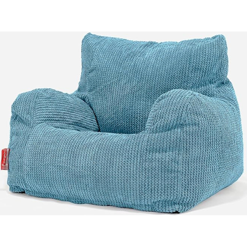 Lounge Pug, Bean Bag Wing Chair Pom-Pom Turquoise