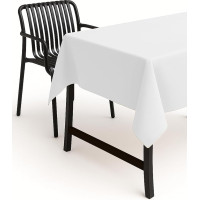 TextilDepot24 Tablecloth with Stain Protection, Choice of Sizes, Envelope Hem, Easy Care, Water-Repellent, 135 x 180 cm, White