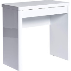 Amazon Brand - Movian Mjøsa - Compact Desk with 1 Drawer, 79 x 44 x 76 cm, High-Gloss White