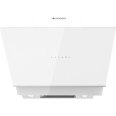 Aspes ACPD600A3IB 60cm Tilted Cooker Hood White Glass 650m3/h Output Dual Pressure 4 Speed Touch Control Dishwasher Safe Filter