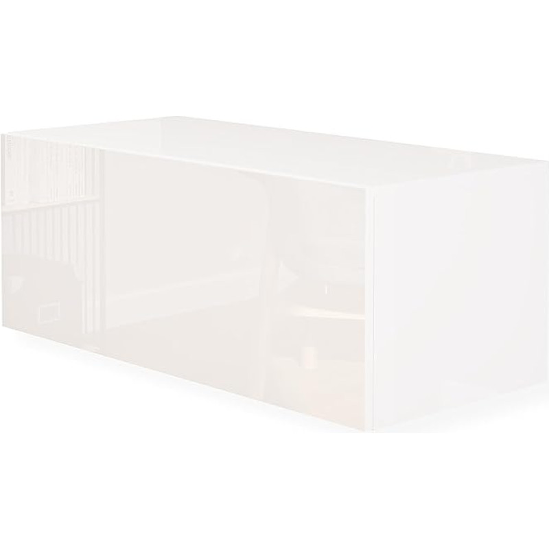 HAJDUK FURNITURE 90 cm White High Gloss TV Lowboard TV Board Hanging Wall Cabinet Living Room Wall TV Furniture TV Cabinet TV Table Sideboard HiFi 90 x 35 x 40 cm Wood Material