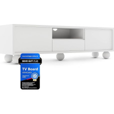 VERNESAGE TV Board - TV Lowboard [with Beech Wood Feet] & Cabinet with Cable Management - Sideboard for Living Room | TV Table, Chest of Drawers, TV Shelf | Modern Living Room Cabinet