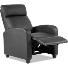 Recliner Chair for Living Room Recliner Sofa Wing Recliner Chair Reading Chair Armchair Single Sofa Accent Chair Home Theater Seating Modern Recliner Simple Lounge Black