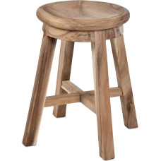 Divero Salinas Stool in Suar Wood, Untreated - Brown