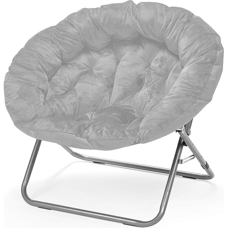 Urban Shop Micromink Moon Oversized Chair - Grey