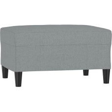 vidaXL Footstool, Stool Bench with Wooden Frame, Upholstered Stool for Living Room, Footstool, Footrest, Footrest, Footrest, Modern, Light Grey Fabric