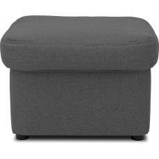 DOMO. collection Puno Ottoman Stool Side Stool for Sofa Stool Foot Stool 60 x 60 x 40 cm (W x H x D) Grey