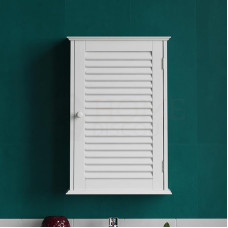 Home Discount® Bathroom Cabinet Single Door Shutter Wall Mounted Storage, White