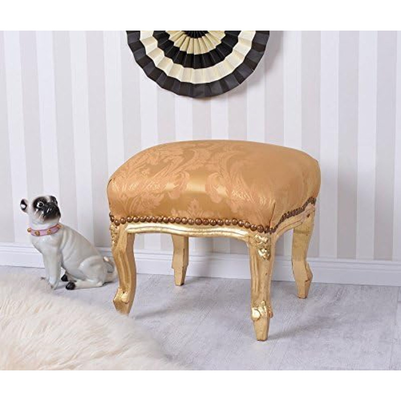Palazzo Cat689a06 Antique Gold Stool Baroque Gold