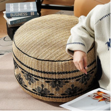 Artbloss Unfilled Pouf Cover Ottoman Footrest Boho Farmhouse Footstool Floor Bean Bag Floor Chair Storage for Living Room Bedroom Home Decoration (Boho Triangles, 20