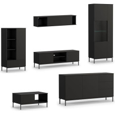 AXLIVING Queba 2 Living Room Furniture - Stylish Modern in Black