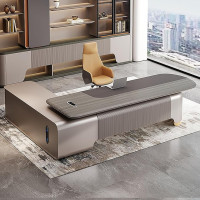 ZDFTGKM L-förmiger Chefschreibtisch mit Schubladen, Home-Office-Schreibtisch, Luxus-Schreibtische, Schreibtische mit Multifunktions-Kabelbox (94