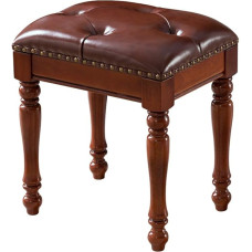 hocker Solid Wood Makeup Bedroom Dressing Bench Household Vanity Bench Piano hocker Shoe Change hocker (Color : Brown, Size : 40x30x45cm)