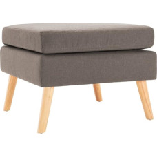 vidaXL Footstool Stool Stool Footstool Stool Ottoman Lounge Taupe Fabric Wooden Frame 54 x 54 x 43.5 cm