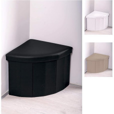 Casatessile Faux Leather Storage Ottoman Space Corner - Bianco