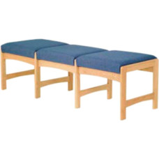 Wooden Mallet Holzhammer 3-Sitzer Bank Cabernet Burgundy Eiche medium