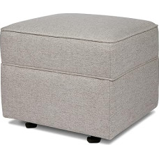 Million Dollar Baby Classic Willa/Alden Sliding Stool in Performance Grey Eco-Weave, Water-Repellent & Dirt-Repellent, Greenguard Gold & CertiPUR-US Certified