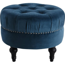 Jennifer Taylor Home Dawn Satin Ottoman - Teal