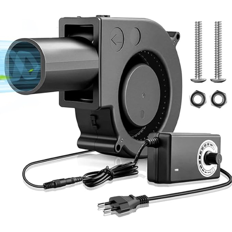 Tsentrifugaalventilaator 12 V, turbiinventilaator, 220 V jahutusventilaator kontrolleriga kodumasinatele, puhurventilaator, 12 V ventilaator, grillventilaator, turbiinventilaator kaminale, piknikule, telkimisele, grillimisele, jahutusele