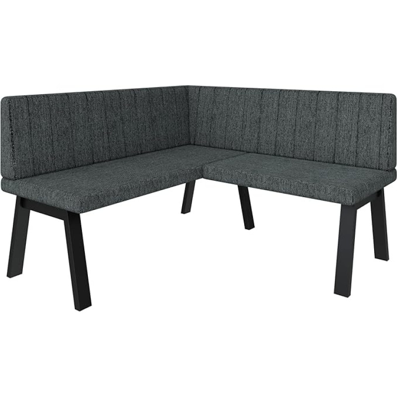 FURNISTAR Akiko metallist nurgapinkide komplekt teie söögituppa, kööki, modernsesse, istumisalale, sööginurka. Sobib ideaalselt kööki, kontorisse ja vastuvõtule. Soliidne ja tugev töö. (130 x 130-Inari96)