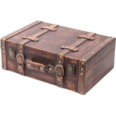 HMF 6430 Vintage puidust kohver Erinevad suurused | Dekoratiivne maailmakaart