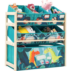 NUKied mänguasjade korraldaja, hoiuriiul, 3-astmeline puidust riiul lastele riiulite kastidega, raamaturiiul lastele, lasteaeda, kooli, lasteaiale, riiulite sahtlid raamatutele ja mänguasjadele