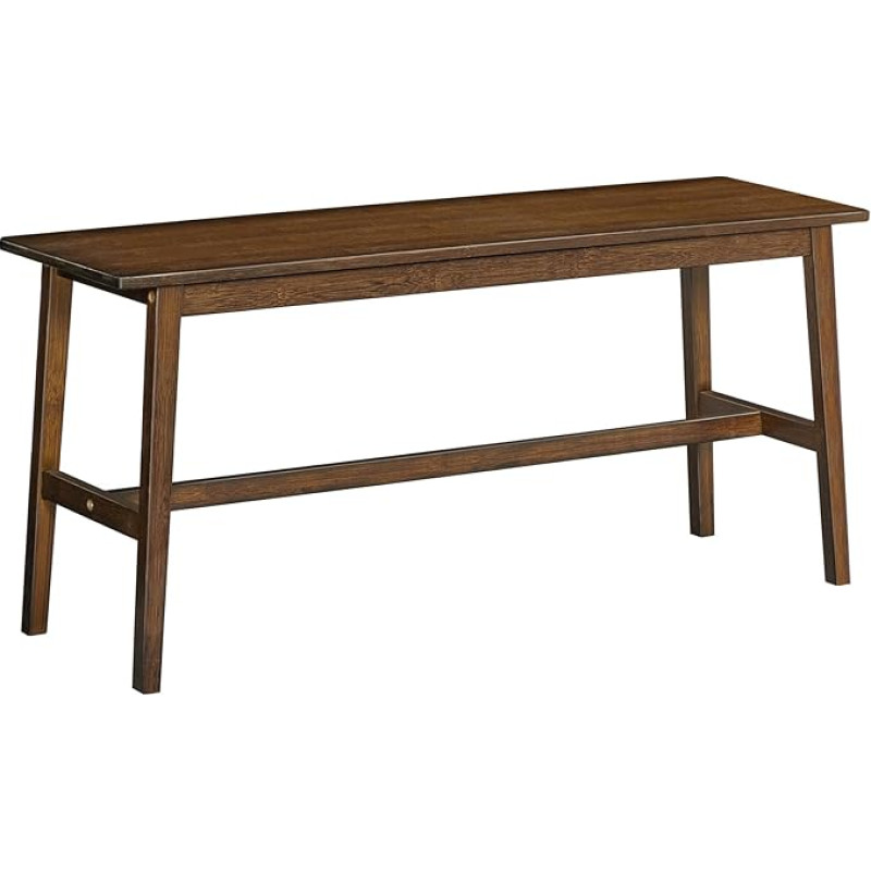 HOOBRO Bambusist pingid söögitoapingile, söögipingile, köögipingile elutuppa, kööki, elutuppa, magamistuppa, lihtne kokku panna, vastupidav ja stabiilne, moka värvi EMA03CD01G1