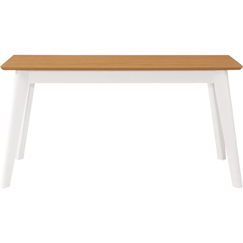 Hallowood Furniture Aston kummipuust söögipink heledast tammest ja valgest lakitud 2-kohaline puidust pink, mis sobib ideaalselt söögituppa, kööki, esikusse, magamistuppa, verandale või talveaeda (90 cm).