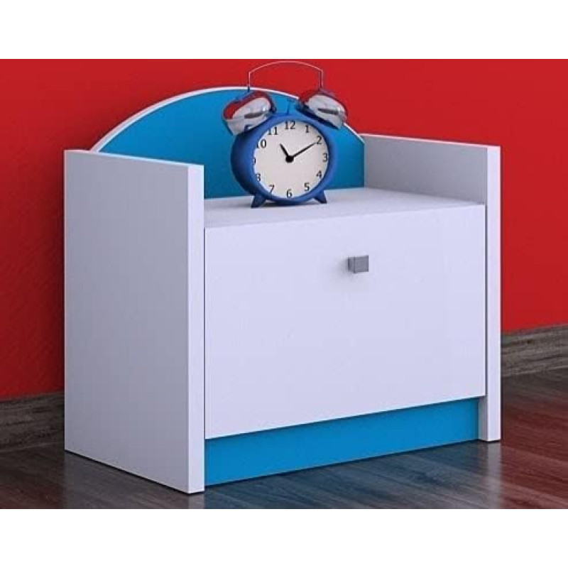 HappyBabies BDW Bedside Table, Many Colours, A Simple Bedside Table Suitable for Any Bed and Bedroom, Children's Room, Children's Bed, Many Motifs, 40 x 44 x 34 cm (W x H x D)