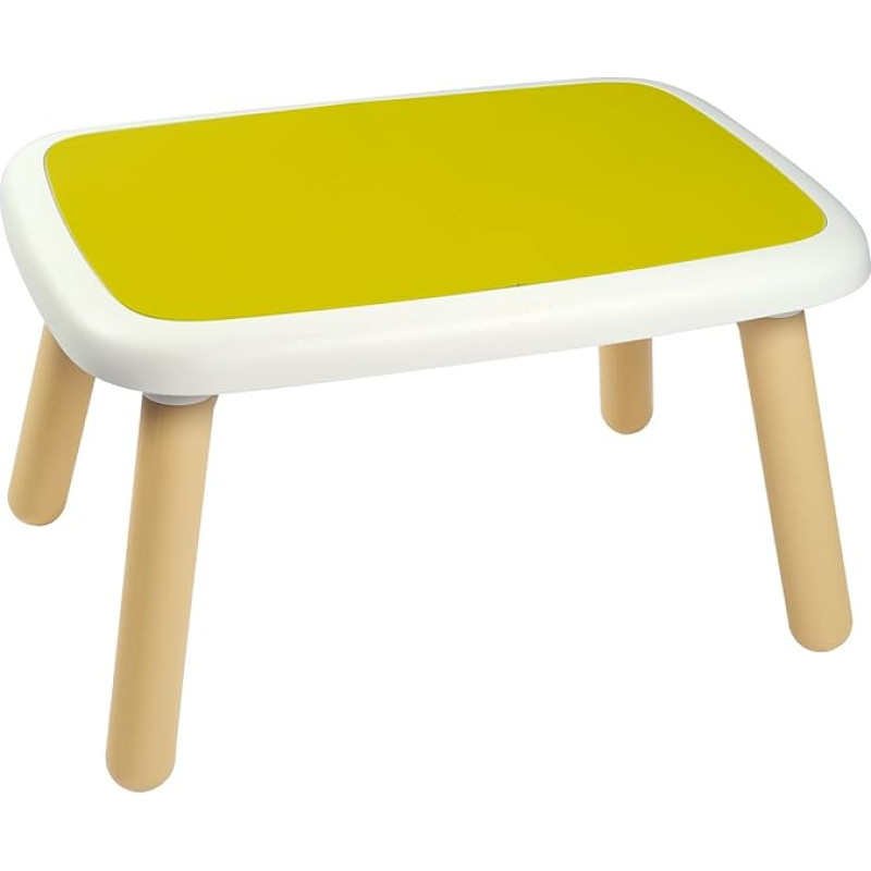 Smoby - Kid Table Lime - Stylish Design Children's Table from the Kid Furniture Line, Ideal for Indoor and Outdoor Use, with UV-Resistant Plastic and Sturdy Table Legs, from 18 Months