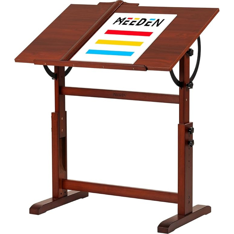 MEEDEN Wooden Drawing Table for Artists with Height-Adjustable Tilting Table Top Large Surface, Studio Painting Table, Craft Table for Writing, Reading, Work Table