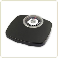 LITTLE BALANCE 8400 Comfort 180 Mechanical Personal Scales 180 kg / 1 kg with Large Display Compact Format Black and Chrome