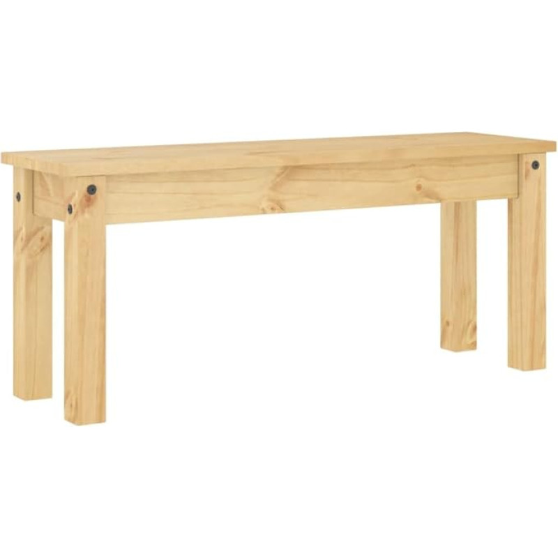 vidaXL Dining Bench, Bench with Wooden Legs, Wooden Bench for Kitchen, Dining Room, Hallway, Kitchen Bench, Dining Room Bench, Country House Style, Solid Pine Wood
