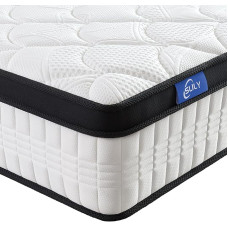 slily Mattress 160 x 200 x 26 H3 H4 Medium Firm Pocket Spring Mattress 7-Zone with Memory Foam Comfort Spring Mattress Ergonomic, 100 Nights Trial Sleep