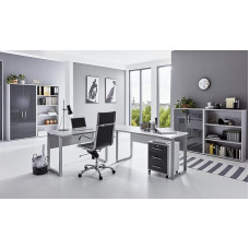 moebel-dich-auf.de Tabor Pro 1 Office Furniture Set in Various Colours (Light Grey/Anthracite High Gloss)