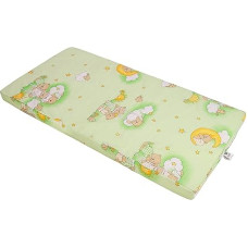 Best for Kids Children's Travel Cot Mattress Mattress Foam Baby Mattress 70 x 140 cm Green