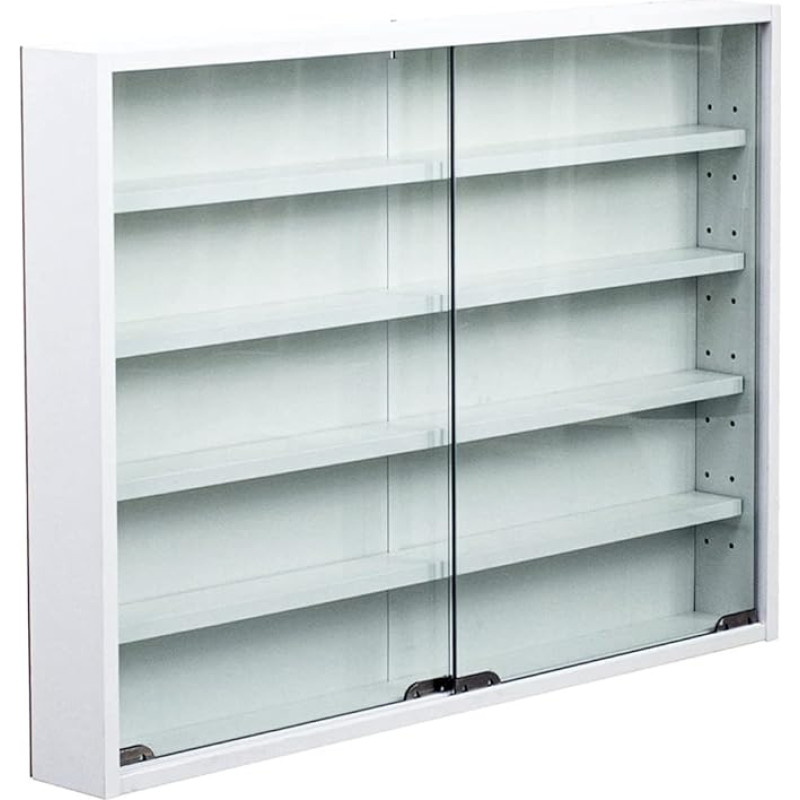 Shally Dogan Wooden Display Cabinet, White, 80 x 60 x 10 cm