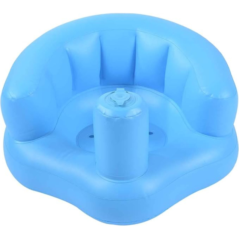 RANNYY Baby Inflatable Sofa with Integrated Pump Bath Seat Inflatable Chair Sofa Game Kids (Blue)