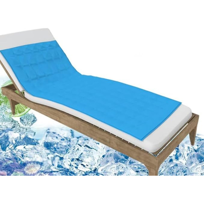 FFTT Pro Gel Cooling Mat for Adults People Cooling Mat for Night Sweats and Increase Sleep Quality Single Bed Sheet Topper Mat Pillow 100% Safe and Clean Beach Mat (170 x