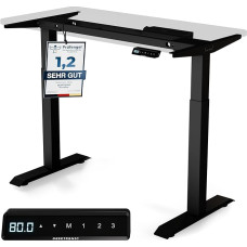 Desktronic Height-adjustable electric desk, white frame