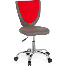 HJH Office Kiddy Comfort 670610 Children's Office Chair Fabric Grey / Red